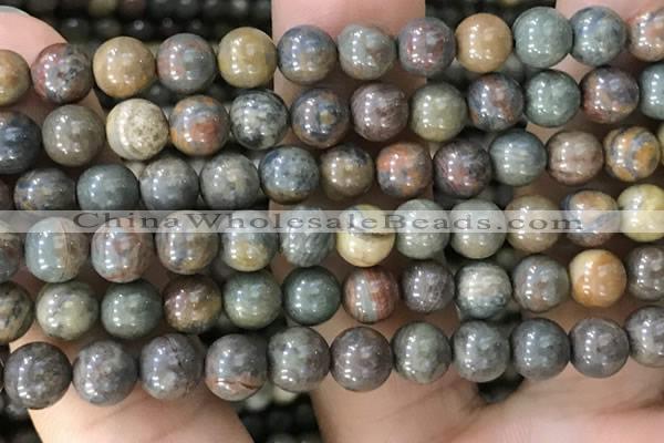 COP1581 15.5 inches 10mm round Australia brown green opal beads
