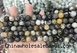 COP1608 15.5 inches 4mm faceted round moss opal beads