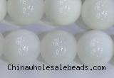 COP1618 15.5 inches 12mm round white opal gemstone beads