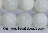 COP1618 15.5 inches 12mm round white opal gemstone beads