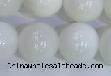 COP1619 15.5 inches 14mm round white opal gemstone beads