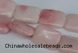 COP163 15.5 inches 15*20mm rectangle pink opal gemstone beads