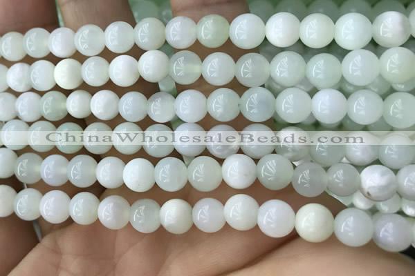 COP1635 15.5 inches 6mm round natural green opal beads