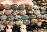 COP1653 15.5 inches 13*18mm oval green opal gemstone beads
