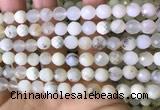 COP1667 15.5 inches 8mm faceted round white opal beads