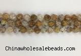COP1677 15.5 inches 10mm faceted nuggets yellow opal gemstone beads