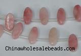 COP169 15.5 inches 6*12mm top-drilled marquise pink opal gemstone beads