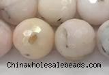 COP1715 15.5 inches 14mm faceted round natural pink opal beads