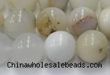 COP1726 15.5 inches 8mm round white opal beads wholesale