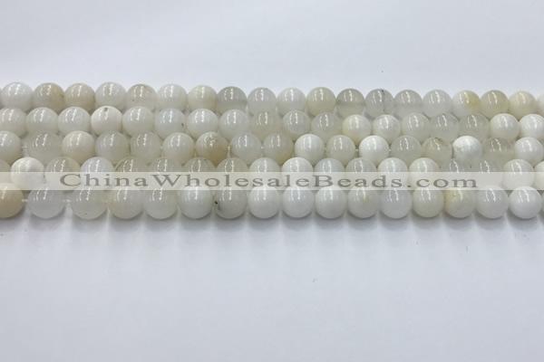 COP1730 15.5 inches 6mm round white opal beads wholesale