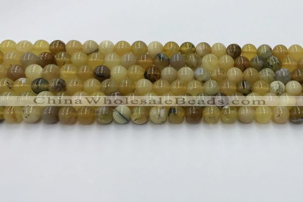 COP1735 15.5 inches 6mm round yellow opal beads wholesale