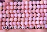 COP1743 15.5 inches 6mm - 7mm faceted round natural pink opal beads