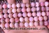 COP1744 15.5 inches 9mm faceted round natural pink opal beads