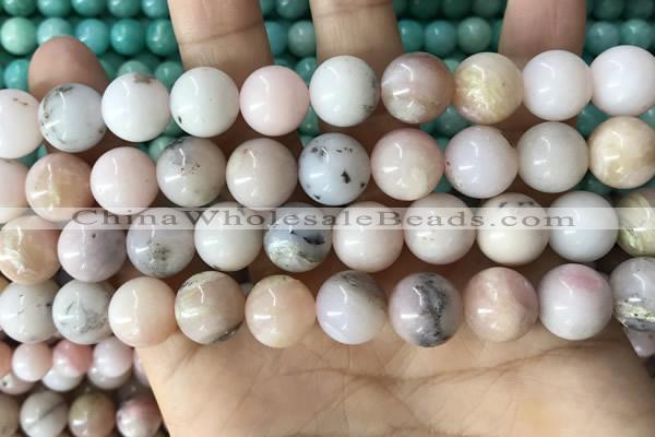 COP1751 15.5 inches 12mm round natural pink opal beads wholesale