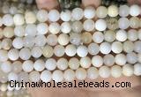 COP1754 15.5 inches 8mm round natural white opal gemstone beads