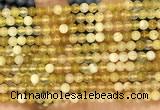 COP1758 15.5 inches 4mm round yellow opal beads wholesale