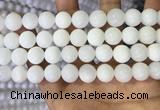 COP1773 15.5 inches 10mm round white opal gemstone beads