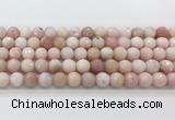 COP1850 15.5 inches 10mm faceted round pink opal gemstone beads wholesale