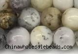 COP1856 15 inches 6mm round white opal beads