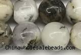 COP1857 15 inches 8mm round white opal beads