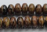 COP203 15.5 inches 8*14mm rondelle natural brown opal gemstone beads