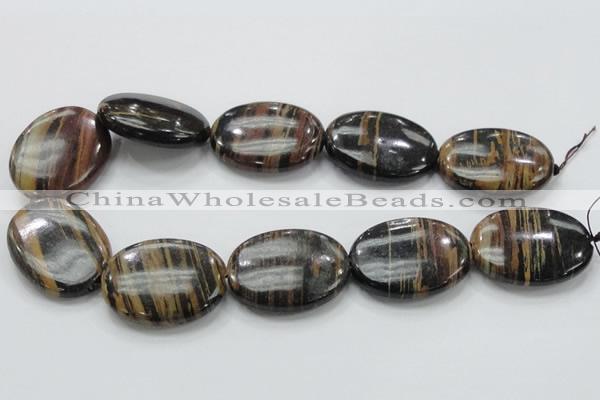 COP235 15.5 inches 30*40mm oval natural brown opal gemstone beads