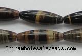 COP242 15.5 inches 10*30mm rice natural brown opal gemstone beads