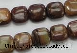 COP243 15.5 inches 12*12mm square natural brown opal gemstone beads