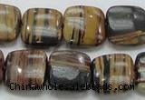 COP245 15.5 inches 16*16mm square natural brown opal gemstone beads