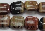 COP246 15.5 inches 18*18mm square natural brown opal gemstone beads