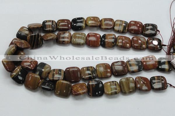 COP246 15.5 inches 18*18mm square natural brown opal gemstone beads