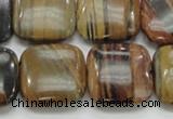 COP247 15.5 inches 20*20mm square natural brown opal gemstone beads