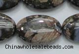 COP257 15.5 inches 20*30mm oval natural grey opal gemstone beads