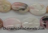 COP26 15*20mm oval natural pink opal gemstone beads Wholesale