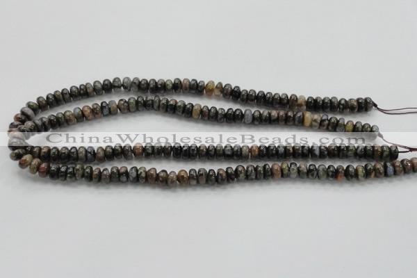 COP268 15.5 inches 4*8mm rondelle natural grey opal gemstone beads