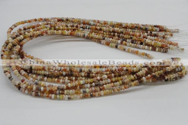 COP301 15.5 inches 2*4mm rondelle brandy opal gemstone beads wholesale