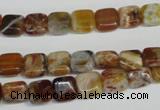 COP320 15.5 inches 8*8mm square brandy opal gemstone beads wholesale