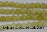 COP330 15.5 inches 4mm round yellow opal gemstone beads wholesale