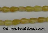 COP337 15.5 inches 6*9mm teardrop yellow opal gemstone beads