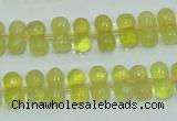 COP354 15.5 inches 6*12mm bone shape yellow opal gemstone beads