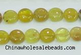 COP359 15.5 inches 10mm coin yellow opal gemstone beads wholesale