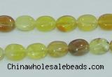 COP360 15.5 inches 8*10mm oval yellow opal gemstone beads wholesale