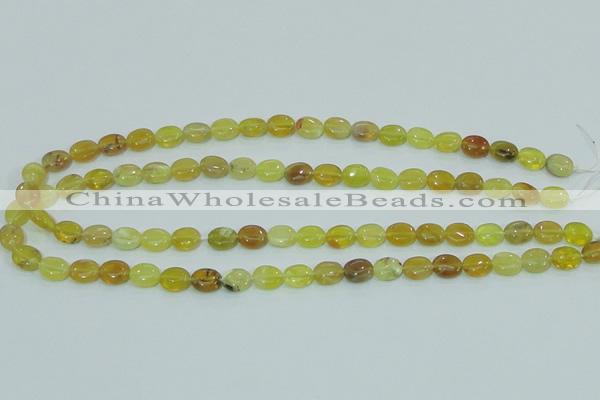 COP360 15.5 inches 8*10mm oval yellow opal gemstone beads wholesale