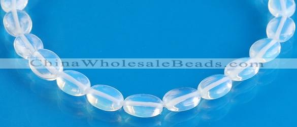 COP37 10*13mm flat oval translucent opal stone beads Wholesale