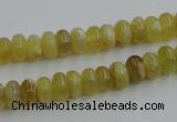 COP371 15.5 inches 5*8mm rondelle yellow opal gemstone beads