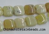 COP372 15.5 inches 12*12mm square yellow opal gemstone beads