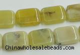 COP373 15.5 inches 13*18mm rectangle yellow opal gemstone beads