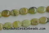 COP375 15.5 inches 8*10mm oval yellow opal gemstone beads wholesale