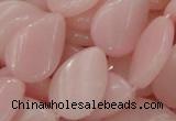 COP425 15.5 inches 18*24mm twisted teardrop Chinese pink opal gemstone bead
