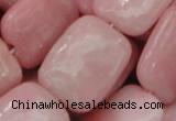 COP428 15.5 inches 20*30mm rectangle Chinese pink opal gemstone beads